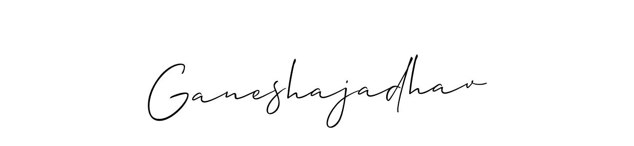 Make a beautiful signature design for name Ganeshajadhav. With this signature (Allison_Script) style, you can create a handwritten signature for free. Ganeshajadhav signature style 2 images and pictures png