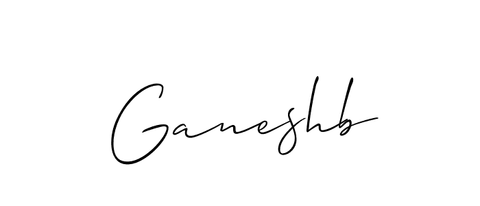 Create a beautiful signature design for name Ganeshb. With this signature (Allison_Script) fonts, you can make a handwritten signature for free. Ganeshb signature style 2 images and pictures png