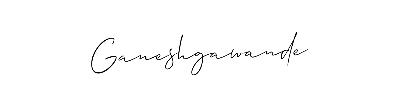 Design your own signature with our free online signature maker. With this signature software, you can create a handwritten (Allison_Script) signature for name Ganeshgawande. Ganeshgawande signature style 2 images and pictures png