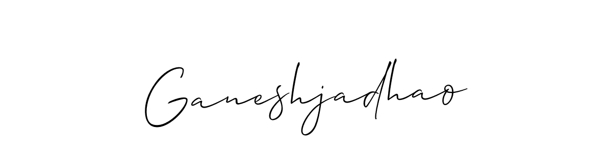 Use a signature maker to create a handwritten signature online. With this signature software, you can design (Allison_Script) your own signature for name Ganeshjadhao. Ganeshjadhao signature style 2 images and pictures png