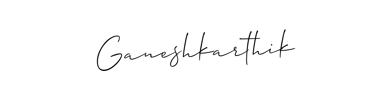 Use a signature maker to create a handwritten signature online. With this signature software, you can design (Allison_Script) your own signature for name Ganeshkarthik. Ganeshkarthik signature style 2 images and pictures png