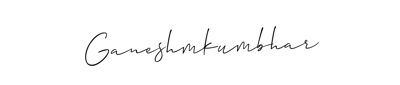 The best way (Allison_Script) to make a short signature is to pick only two or three words in your name. The name Ganeshmkumbhar include a total of six letters. For converting this name. Ganeshmkumbhar signature style 2 images and pictures png