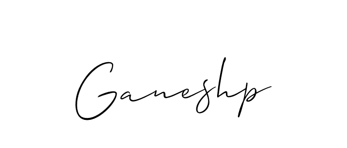 Use a signature maker to create a handwritten signature online. With this signature software, you can design (Allison_Script) your own signature for name Ganeshp. Ganeshp signature style 2 images and pictures png