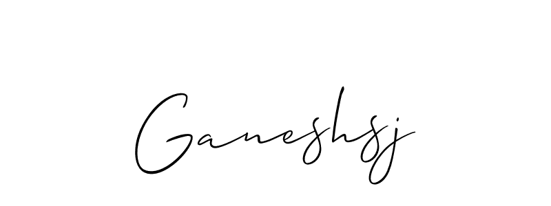 How to Draw Ganeshsj signature style? Allison_Script is a latest design signature styles for name Ganeshsj. Ganeshsj signature style 2 images and pictures png