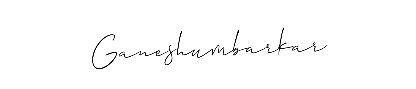 Design your own signature with our free online signature maker. With this signature software, you can create a handwritten (Allison_Script) signature for name Ganeshumbarkar. Ganeshumbarkar signature style 2 images and pictures png