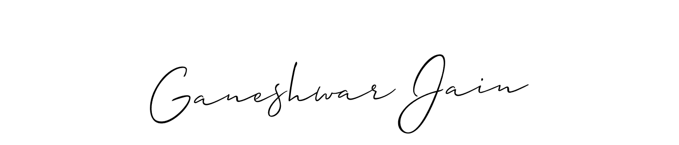 if you are searching for the best signature style for your name Ganeshwar Jain. so please give up your signature search. here we have designed multiple signature styles  using Allison_Script. Ganeshwar Jain signature style 2 images and pictures png