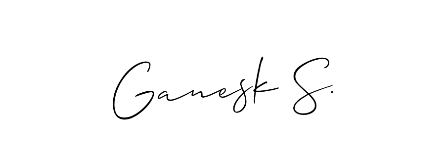 Also You can easily find your signature by using the search form. We will create Ganesk S. name handwritten signature images for you free of cost using Allison_Script sign style. Ganesk S. signature style 2 images and pictures png