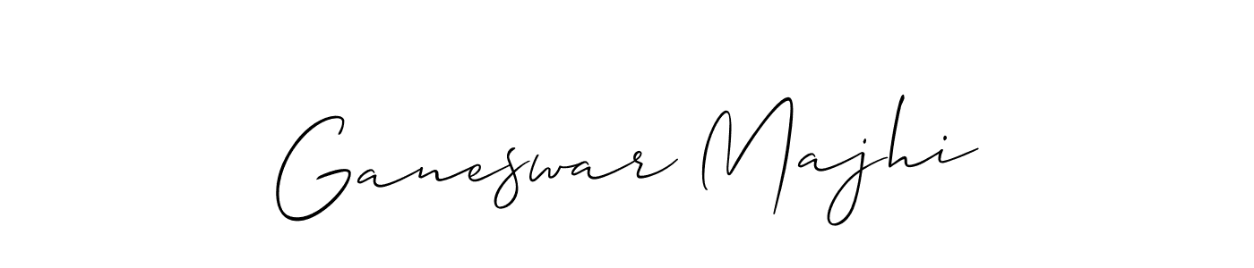 How to make Ganeswar Majhi signature? Allison_Script is a professional autograph style. Create handwritten signature for Ganeswar Majhi name. Ganeswar Majhi signature style 2 images and pictures png
