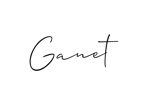 Best and Professional Signature Style for Ganet. Allison_Script Best Signature Style Collection. Ganet signature style 2 images and pictures png