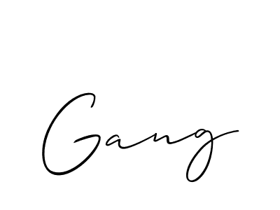 It looks lik you need a new signature style for name Gang. Design unique handwritten (Allison_Script) signature with our free signature maker in just a few clicks. Gang signature style 2 images and pictures png