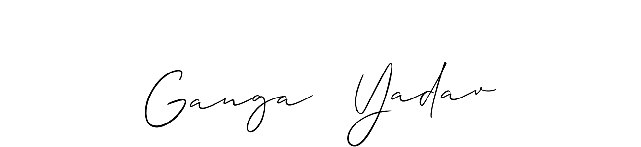 Ganga   Yadav stylish signature style. Best Handwritten Sign (Allison_Script) for my name. Handwritten Signature Collection Ideas for my name Ganga   Yadav. Ganga   Yadav signature style 2 images and pictures png