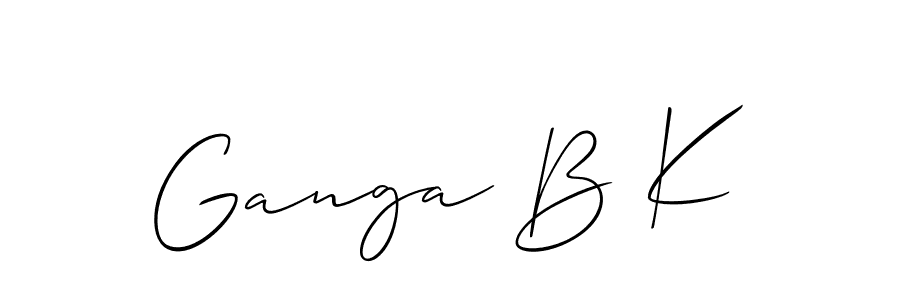 Also You can easily find your signature by using the search form. We will create Ganga B K name handwritten signature images for you free of cost using Allison_Script sign style. Ganga B K signature style 2 images and pictures png
