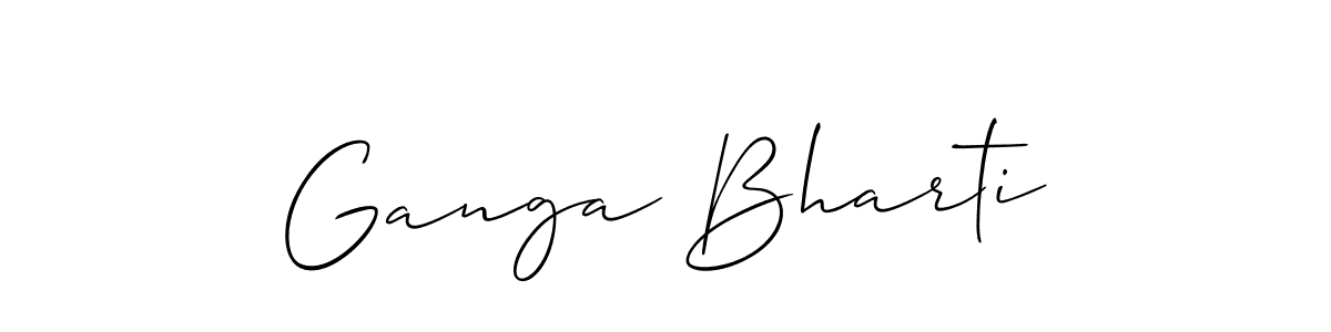 Also You can easily find your signature by using the search form. We will create Ganga Bharti name handwritten signature images for you free of cost using Allison_Script sign style. Ganga Bharti signature style 2 images and pictures png