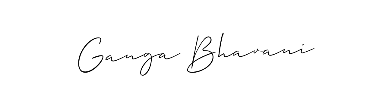 Make a short Ganga Bhavani signature style. Manage your documents anywhere anytime using Allison_Script. Create and add eSignatures, submit forms, share and send files easily. Ganga Bhavani signature style 2 images and pictures png