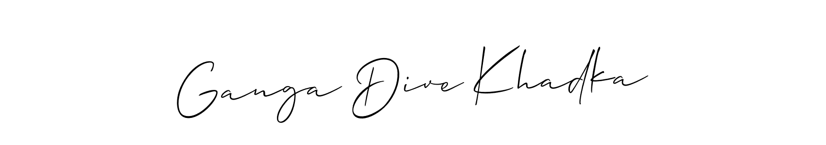 This is the best signature style for the Ganga Dive Khadka name. Also you like these signature font (Allison_Script). Mix name signature. Ganga Dive Khadka signature style 2 images and pictures png