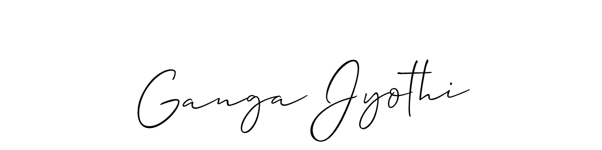Also we have Ganga Jyothi name is the best signature style. Create professional handwritten signature collection using Allison_Script autograph style. Ganga Jyothi signature style 2 images and pictures png