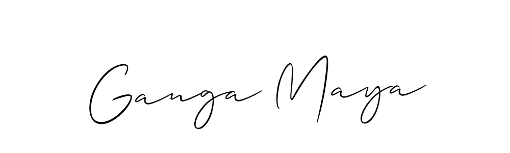 How to make Ganga Maya signature? Allison_Script is a professional autograph style. Create handwritten signature for Ganga Maya name. Ganga Maya signature style 2 images and pictures png