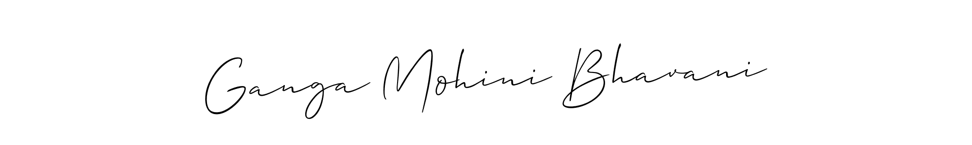 Also we have Ganga Mohini Bhavani name is the best signature style. Create professional handwritten signature collection using Allison_Script autograph style. Ganga Mohini Bhavani signature style 2 images and pictures png