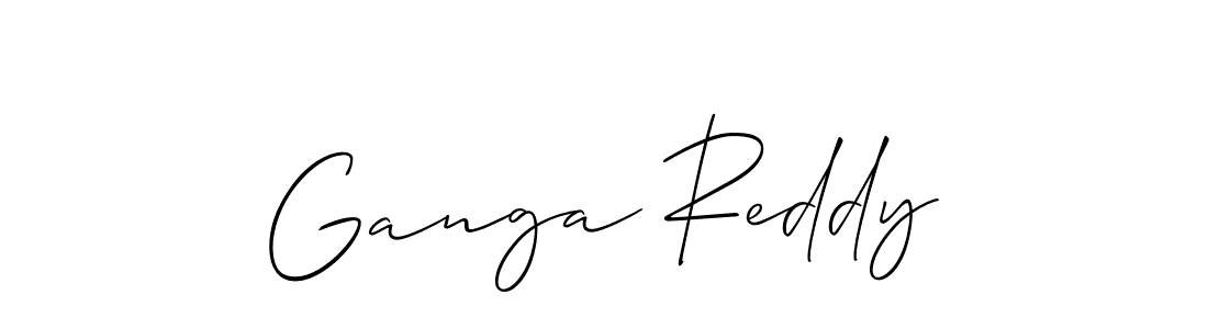 How to make Ganga Reddy name signature. Use Allison_Script style for creating short signs online. This is the latest handwritten sign. Ganga Reddy signature style 2 images and pictures png