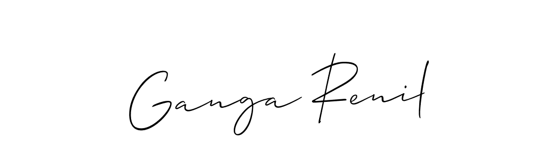 How to make Ganga Renil name signature. Use Allison_Script style for creating short signs online. This is the latest handwritten sign. Ganga Renil signature style 2 images and pictures png