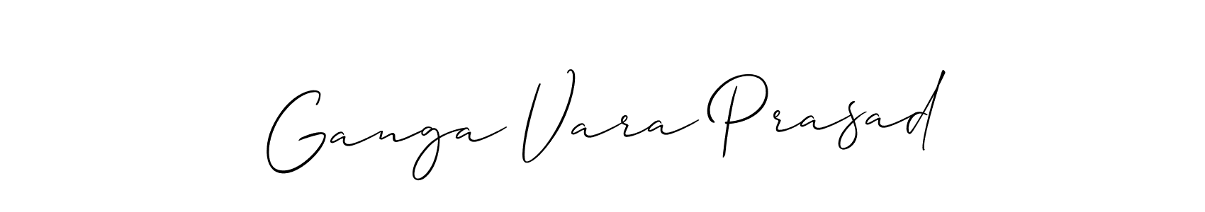 Make a beautiful signature design for name Ganga Vara Prasad. With this signature (Allison_Script) style, you can create a handwritten signature for free. Ganga Vara Prasad signature style 2 images and pictures png