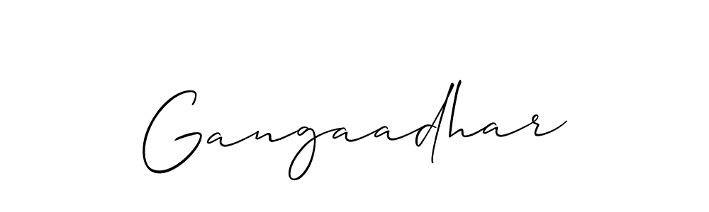 Design your own signature with our free online signature maker. With this signature software, you can create a handwritten (Allison_Script) signature for name Gangaadhar. Gangaadhar signature style 2 images and pictures png