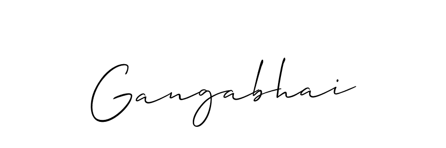 How to make Gangabhai signature? Allison_Script is a professional autograph style. Create handwritten signature for Gangabhai name. Gangabhai signature style 2 images and pictures png