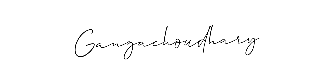 Also You can easily find your signature by using the search form. We will create Gangachoudhary name handwritten signature images for you free of cost using Allison_Script sign style. Gangachoudhary signature style 2 images and pictures png