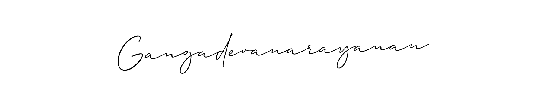 It looks lik you need a new signature style for name Gangadevanarayanan. Design unique handwritten (Allison_Script) signature with our free signature maker in just a few clicks. Gangadevanarayanan signature style 2 images and pictures png