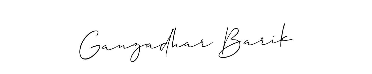 Similarly Allison_Script is the best handwritten signature design. Signature creator online .You can use it as an online autograph creator for name Gangadhar Barik. Gangadhar Barik signature style 2 images and pictures png