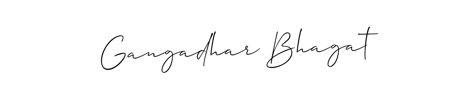 This is the best signature style for the Gangadhar Bhagat name. Also you like these signature font (Allison_Script). Mix name signature. Gangadhar Bhagat signature style 2 images and pictures png