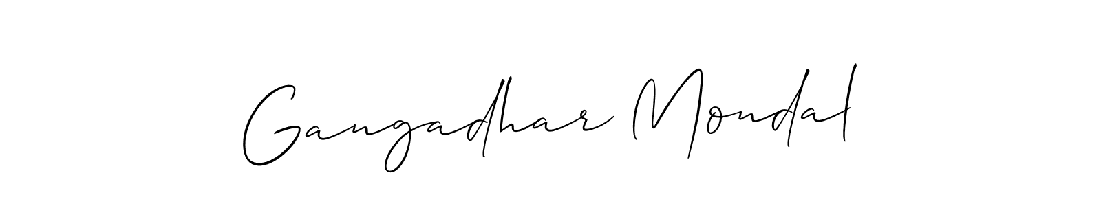 if you are searching for the best signature style for your name Gangadhar Mondal. so please give up your signature search. here we have designed multiple signature styles  using Allison_Script. Gangadhar Mondal signature style 2 images and pictures png