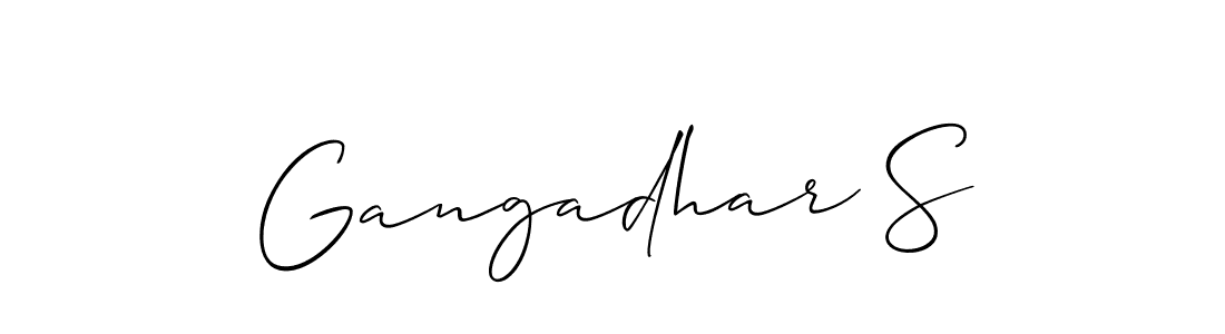 This is the best signature style for the Gangadhar S name. Also you like these signature font (Allison_Script). Mix name signature. Gangadhar S signature style 2 images and pictures png