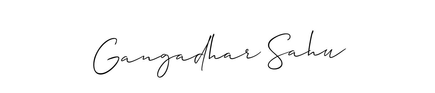 How to Draw Gangadhar Sahu signature style? Allison_Script is a latest design signature styles for name Gangadhar Sahu. Gangadhar Sahu signature style 2 images and pictures png