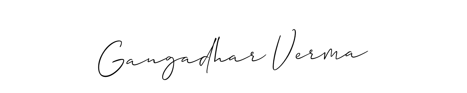 Gangadhar Verma stylish signature style. Best Handwritten Sign (Allison_Script) for my name. Handwritten Signature Collection Ideas for my name Gangadhar Verma. Gangadhar Verma signature style 2 images and pictures png