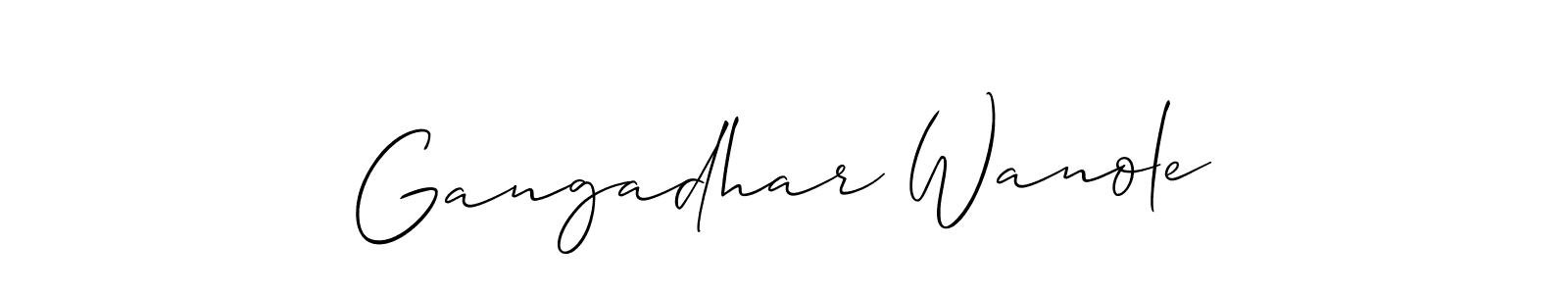 Also we have Gangadhar Wanole name is the best signature style. Create professional handwritten signature collection using Allison_Script autograph style. Gangadhar Wanole signature style 2 images and pictures png