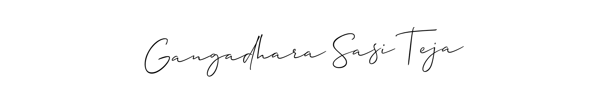 How to Draw Gangadhara Sasi Teja signature style? Allison_Script is a latest design signature styles for name Gangadhara Sasi Teja. Gangadhara Sasi Teja signature style 2 images and pictures png