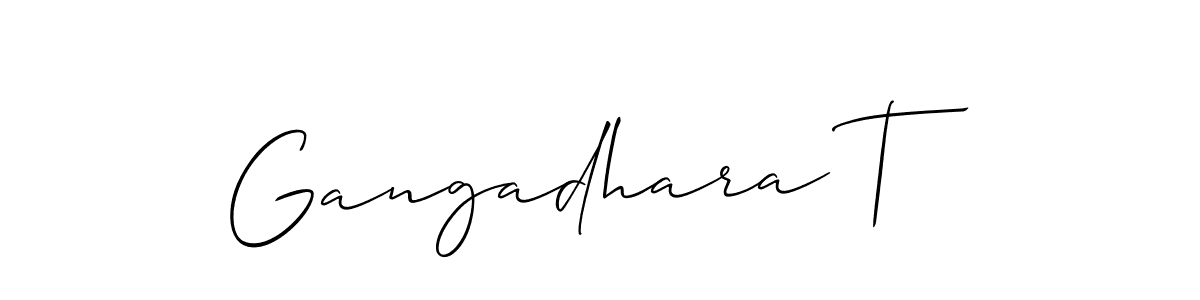 Best and Professional Signature Style for Gangadhara T. Allison_Script Best Signature Style Collection. Gangadhara T signature style 2 images and pictures png