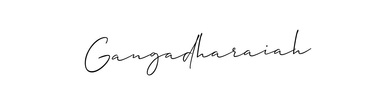 Design your own signature with our free online signature maker. With this signature software, you can create a handwritten (Allison_Script) signature for name Gangadharaiah. Gangadharaiah signature style 2 images and pictures png