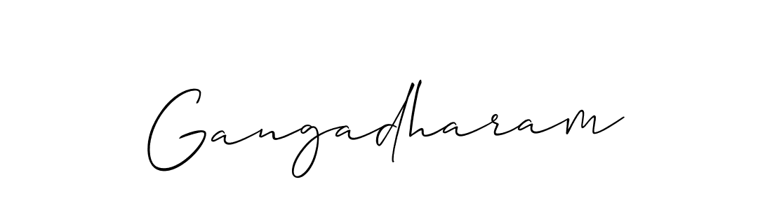 You should practise on your own different ways (Allison_Script) to write your name (Gangadharam) in signature. don't let someone else do it for you. Gangadharam signature style 2 images and pictures png