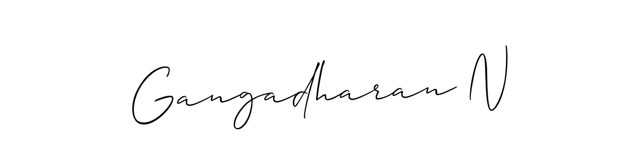 Similarly Allison_Script is the best handwritten signature design. Signature creator online .You can use it as an online autograph creator for name Gangadharan N. Gangadharan N signature style 2 images and pictures png