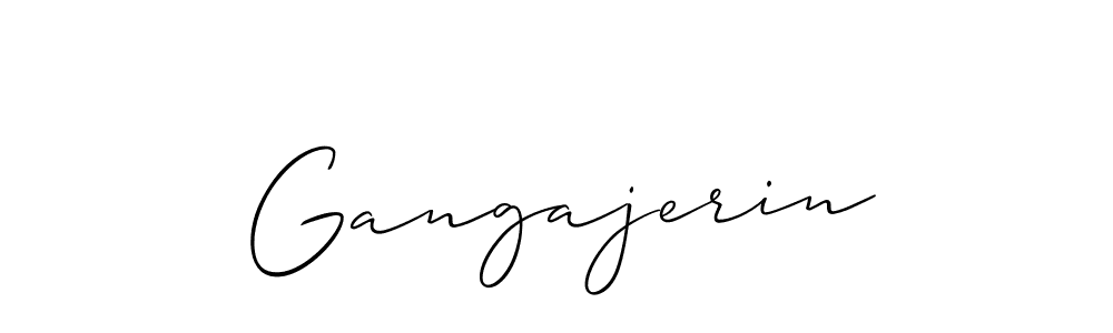 Also we have Gangajerin name is the best signature style. Create professional handwritten signature collection using Allison_Script autograph style. Gangajerin signature style 2 images and pictures png