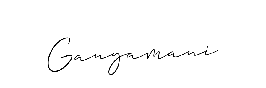 You should practise on your own different ways (Allison_Script) to write your name (Gangamani) in signature. don't let someone else do it for you. Gangamani signature style 2 images and pictures png