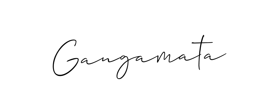 How to make Gangamata signature? Allison_Script is a professional autograph style. Create handwritten signature for Gangamata name. Gangamata signature style 2 images and pictures png