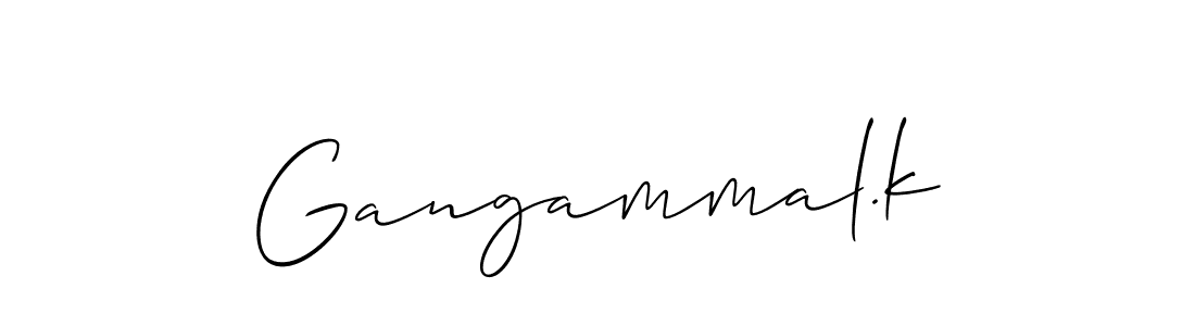 Make a short Gangammal.k signature style. Manage your documents anywhere anytime using Allison_Script. Create and add eSignatures, submit forms, share and send files easily. Gangammal.k signature style 2 images and pictures png