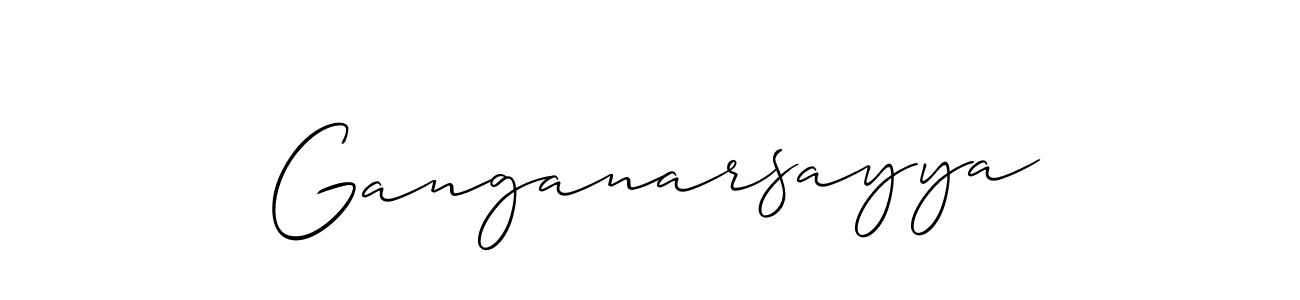 How to make Ganganarsayya name signature. Use Allison_Script style for creating short signs online. This is the latest handwritten sign. Ganganarsayya signature style 2 images and pictures png