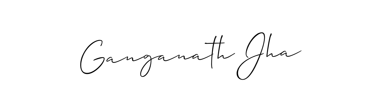 Ganganath Jha stylish signature style. Best Handwritten Sign (Allison_Script) for my name. Handwritten Signature Collection Ideas for my name Ganganath Jha. Ganganath Jha signature style 2 images and pictures png