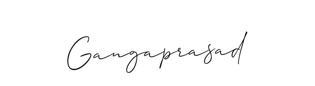 Also You can easily find your signature by using the search form. We will create Gangaprasad name handwritten signature images for you free of cost using Allison_Script sign style. Gangaprasad signature style 2 images and pictures png