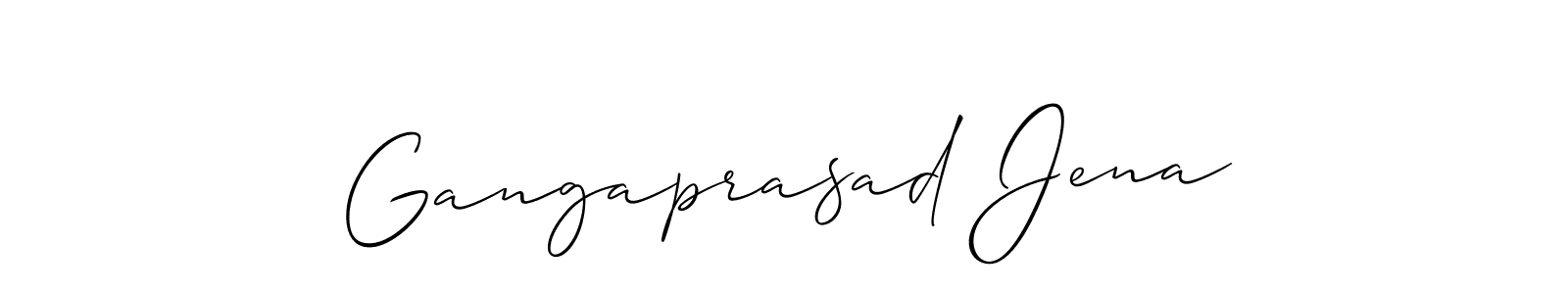 Use a signature maker to create a handwritten signature online. With this signature software, you can design (Allison_Script) your own signature for name Gangaprasad Jena. Gangaprasad Jena signature style 2 images and pictures png