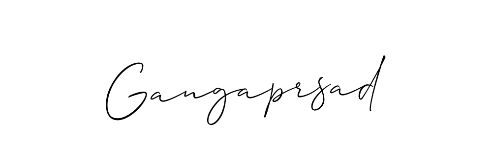 Also You can easily find your signature by using the search form. We will create Gangaprsad name handwritten signature images for you free of cost using Allison_Script sign style. Gangaprsad signature style 2 images and pictures png